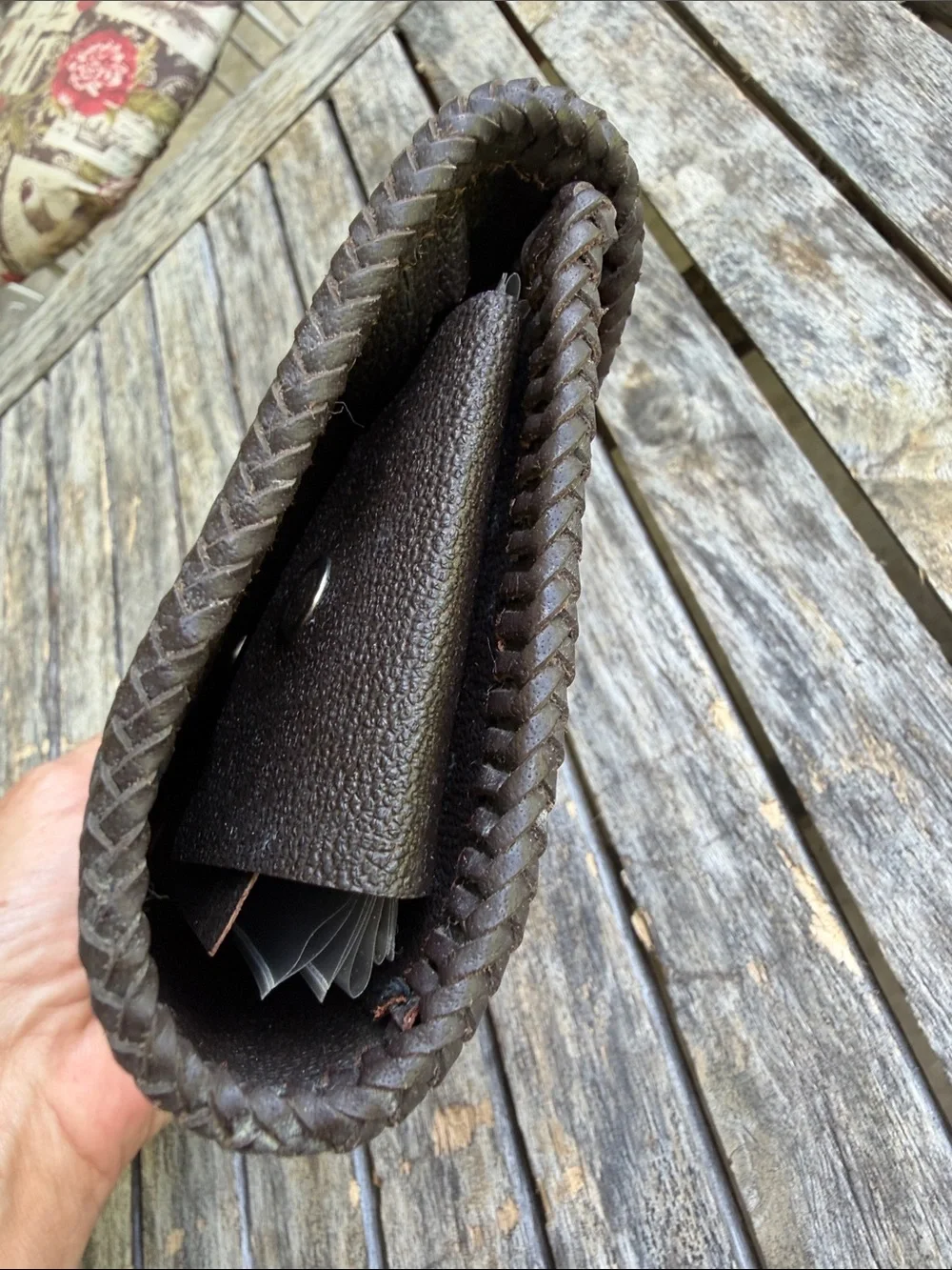 Vintage Hand-Tooled Leather Clutch